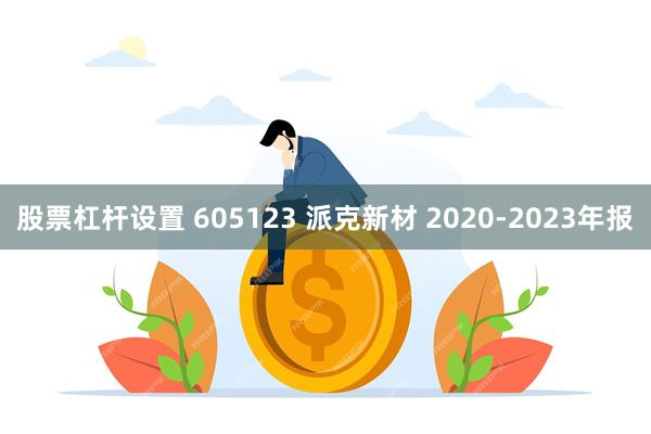 股票杠杆设置 605123 派克新材 2020-2023年报